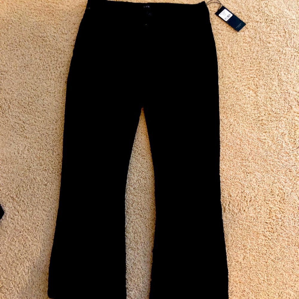 Black velvet flare jeans